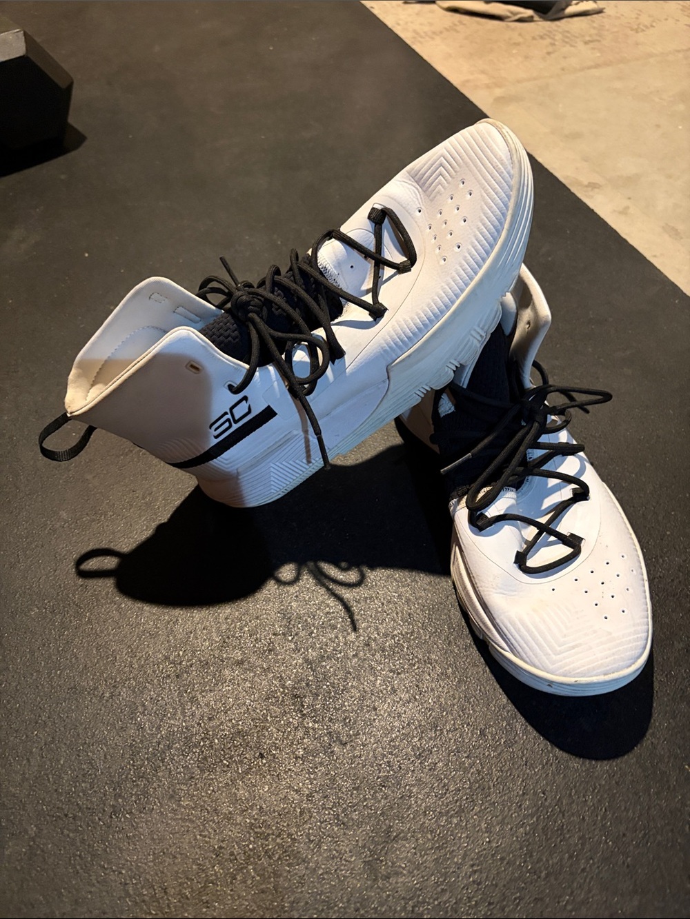 Men's Steph curry under armour White and Black High-Top Sneakers